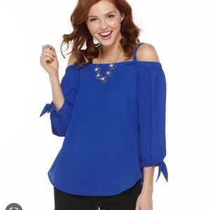Ricki's Cold Shoulder Convertible Blouse